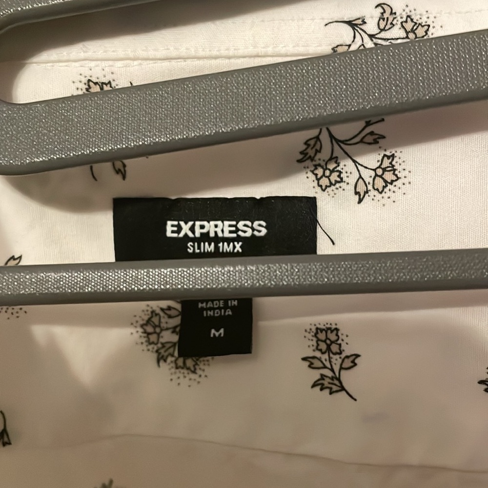 Express Flowered Button Up - image 3